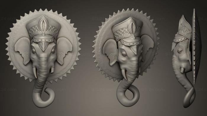 Indian sculptures (Tiger Mandir, STKI_0068) 3D models for cnc